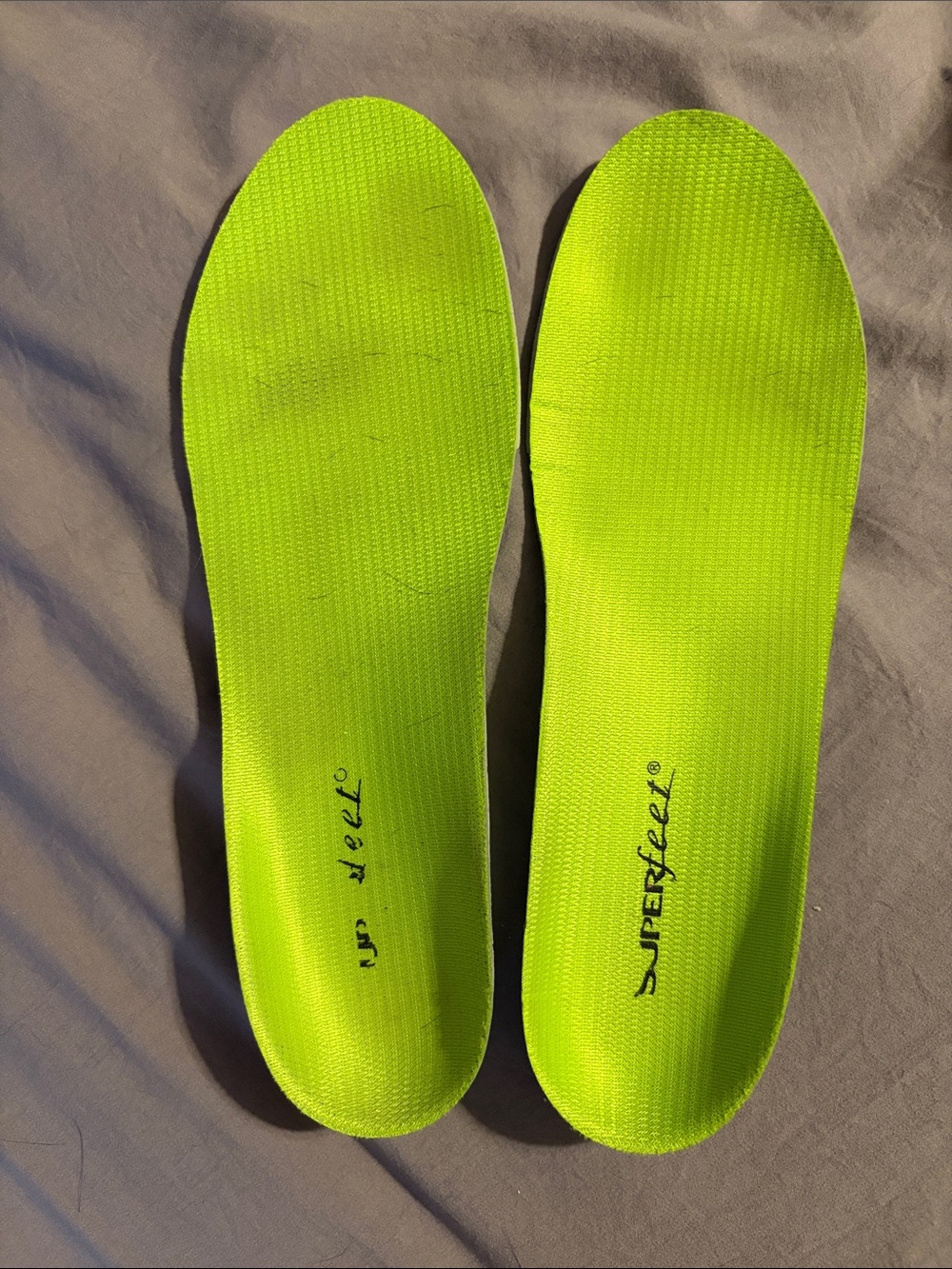 Superfeet all purpose/high arch Insoles - size D
